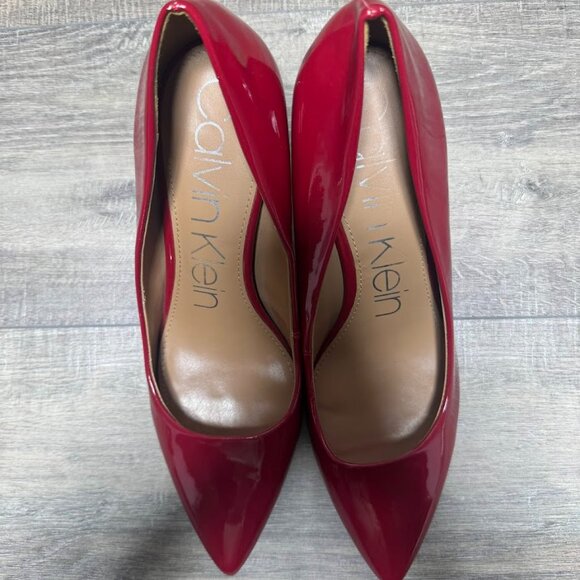 Calvin Klein Kamari Red Pointed Toe Pumps Women's Size 10 - Picture 2 of 7